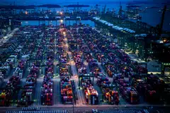 Overall, total trade climbed 6.7 per cent from the corresponding year-ago period in January, slowing from the 19 per cent growth in the preceding month.