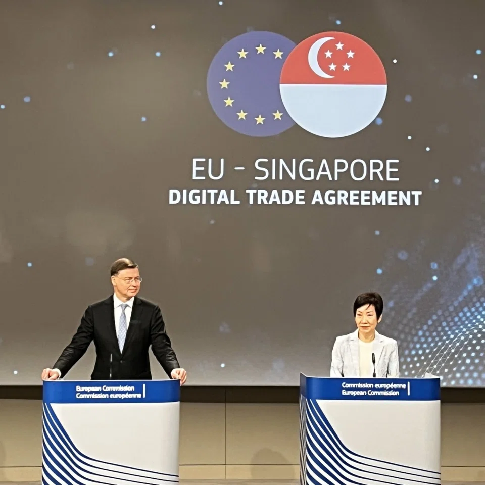 The European Commission’s executive vice-president for an Economy that Works for People and Commissioner for Trade Valdis Dombrovskis, and Singapore's Minister-in-charge of Trade Relations Grace Fu jointly made the announcement on Thursday.
