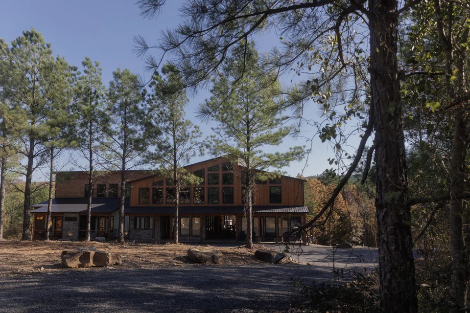 The Stallion cabin, a 9 bedroom and 10 bathroom luxury rental property in Hochatown. On weekends the population of the town, created one year ago almost entirely thanks to Airbnb, expands from 219 to as many as 50,000 visitors. 