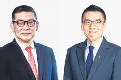 GIC chief executive Lim Chow Kiat (left) and chief investment officer Jeffrey Jaensubhakij. Besides investing in climate technologies, GIC is also engaging with portfolio companies on their green transition. 