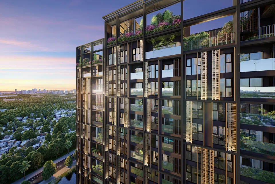 Lumi Hanoi features a variety of unit types, ranging from one-bedroom units to penthouses and duplex options. 