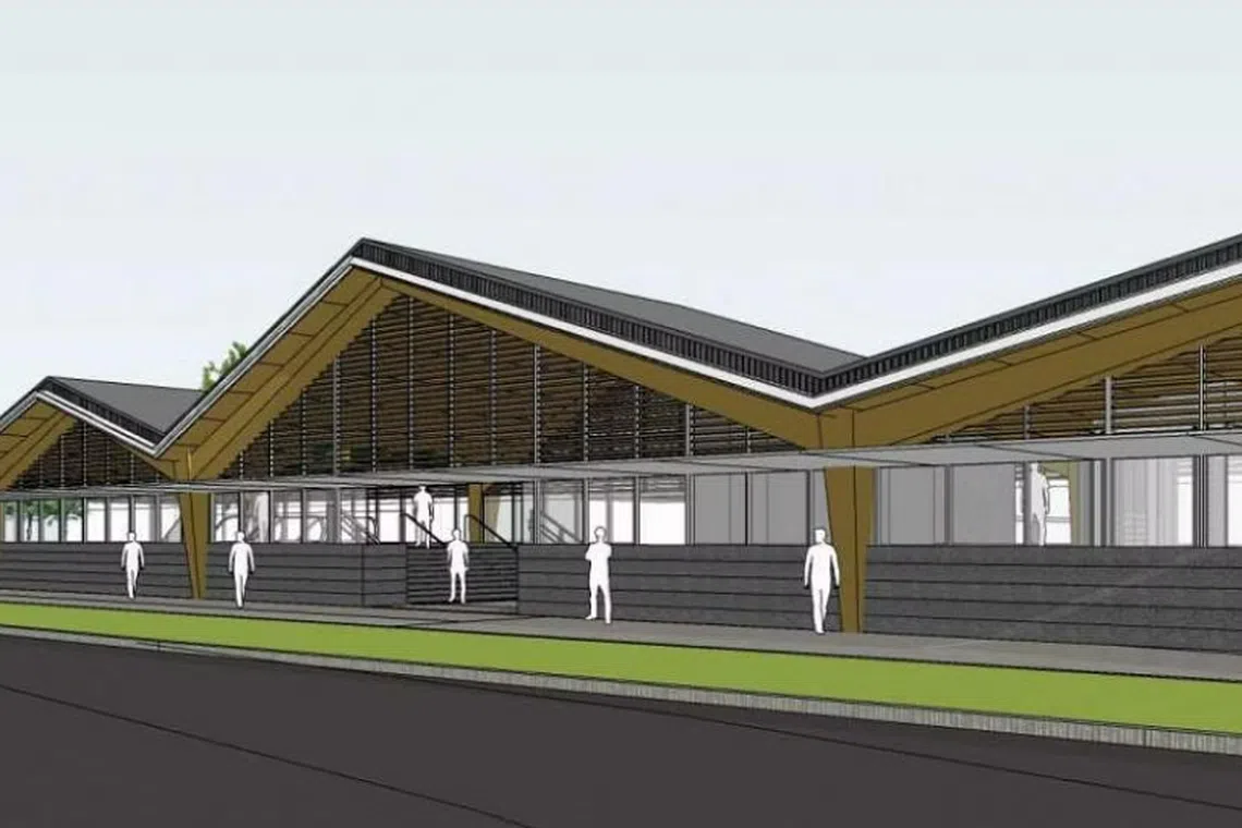 An artist's impression of the future West Coast station on the Cross Island Line. 