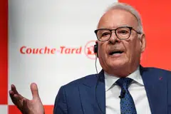Alimentation Couche-Tard Inc.'s founder Alain Bouchard speaks during a press conference on their bid for 7-Eleven convenience store operator Seven & i Holdings in Tokyo, Japan, March 13, 2025.  