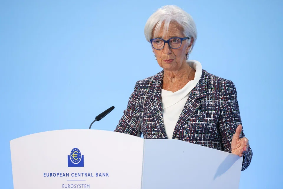 “We look at everything, and if there is a significant change relative to our baseline we reassess,” says Christine Lagarde, ECB president.
