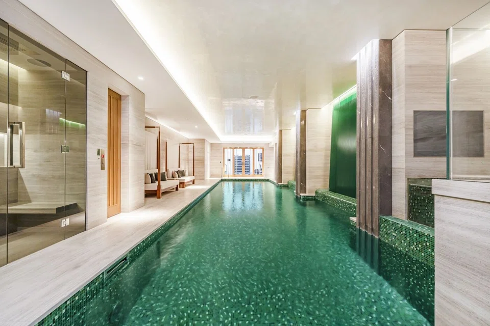 The property has since been refurbished to include a 15-metre swimming pool, health spa and double basement.