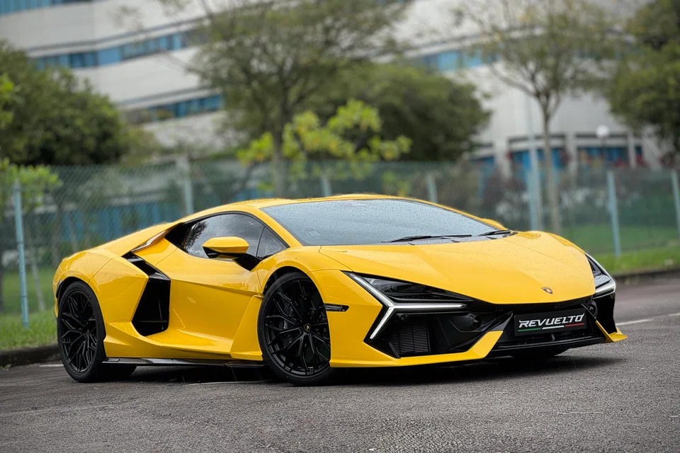 As the brand’s new flagship, the Revuelto takes the torch from the boisterous Aventador and carries it with characteristic Lamborghini brazenness.