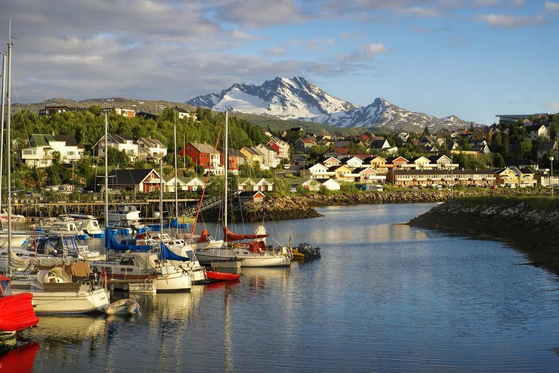The scenic town of Narvik nestles among Norway’s breathtaking fjords and snow-capped mountains.