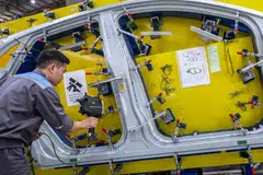 An electric vehicle manufacturing plant in Hai Phong, Vietnam. The new report forecasts that, among the top six economies in South-east Asia, Vietnam will have the highest average annual GDP growth rate over the next decade.