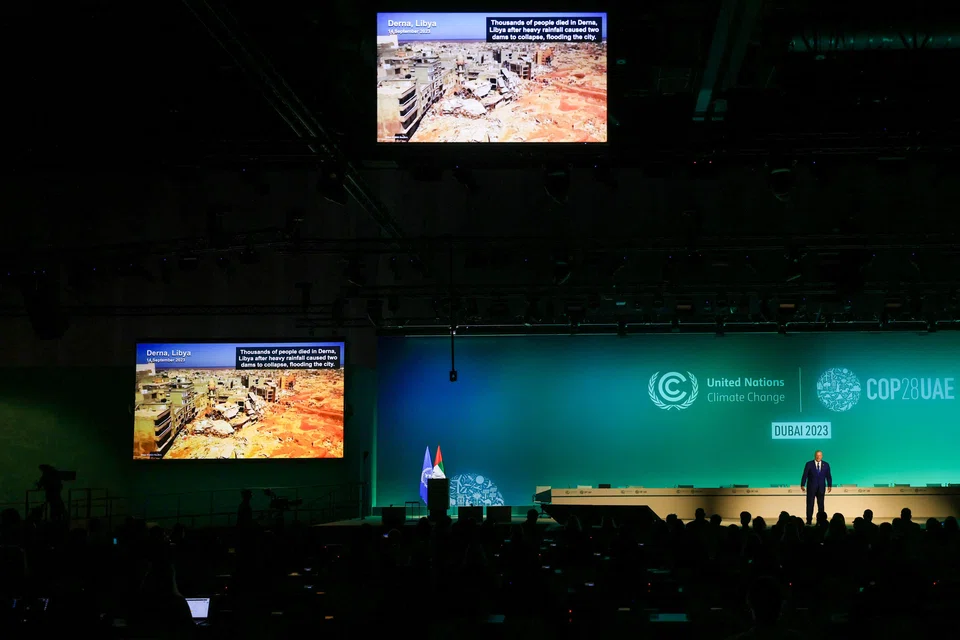 Speaking in the main plenary room of the COP28 site, Gore pointed to huge monitors showing satellite images of the major emitting sites in the UAE..