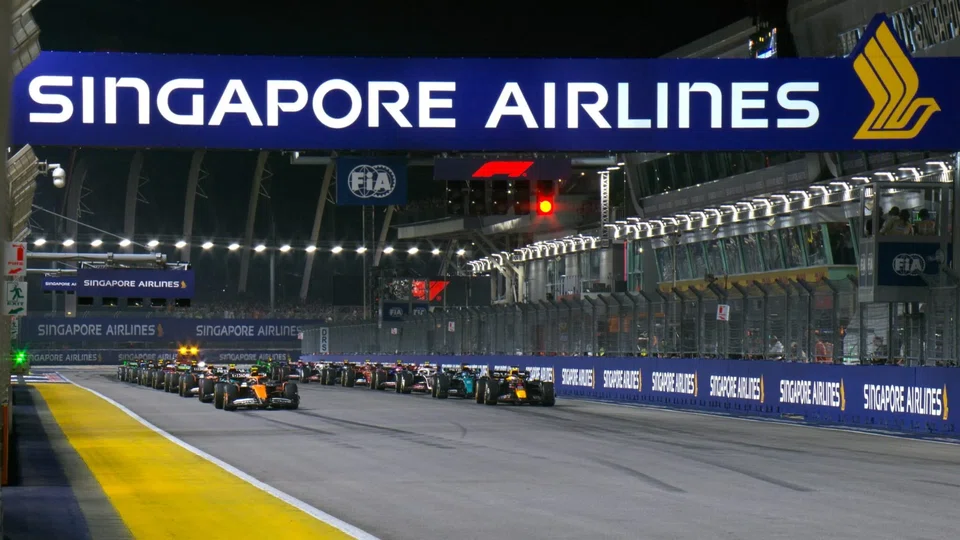 Singapore F1 Grand Prix title sponsor Singapore Airlines is down 3.4% in the past year, but up 27.8% since 2022.