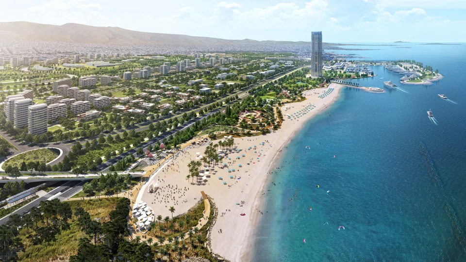 A rendering of the site’s coastal area.
