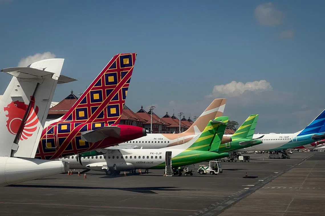 Bali's Ngurah Rai airport (above) is currently the second-busiest airport in Indonesia, and is said to be struggling to handle the surge in air traffic.