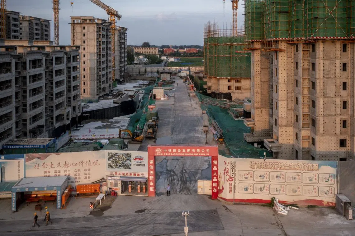 The China Evergrande Group's residential development in Beijing. A widening mortgage boycott can have a domino effect on other stakeholders.