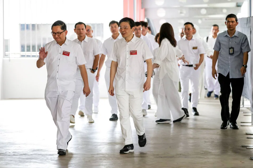 Prime Minister Lawrence Wong arrives at Jurong Pioneer JC.