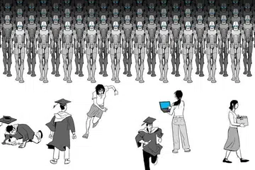 Artificial intelligence is taking over many tasks, while young people find it difficult to hold their jobs. 