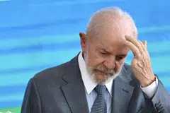 Local media said Brazilian President Luiz Inacio Lula da Silva had fallen in his bathroom on Saturday night, causing a cut that required stitches.