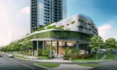 The Linq is an integrated mixed-use development at a corner freehold land plot along Upper Bukit Timah Road and Jalan Jurong Kechil.
