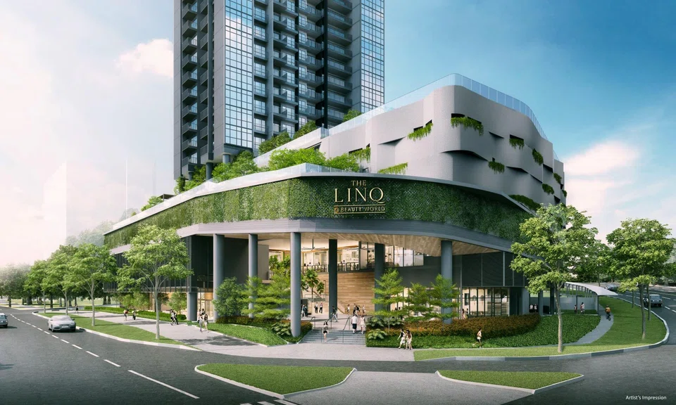 The Linq is an integrated mixed-use development at a corner freehold land plot along Upper Bukit Timah Road and Jalan Jurong Kechil.