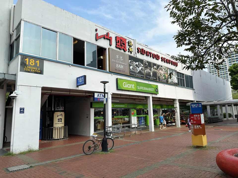One of the properties is a shop space at Block 181 Lorong 4 Toa Payoh, which was recently vacated by rival supermarket chain Giant.