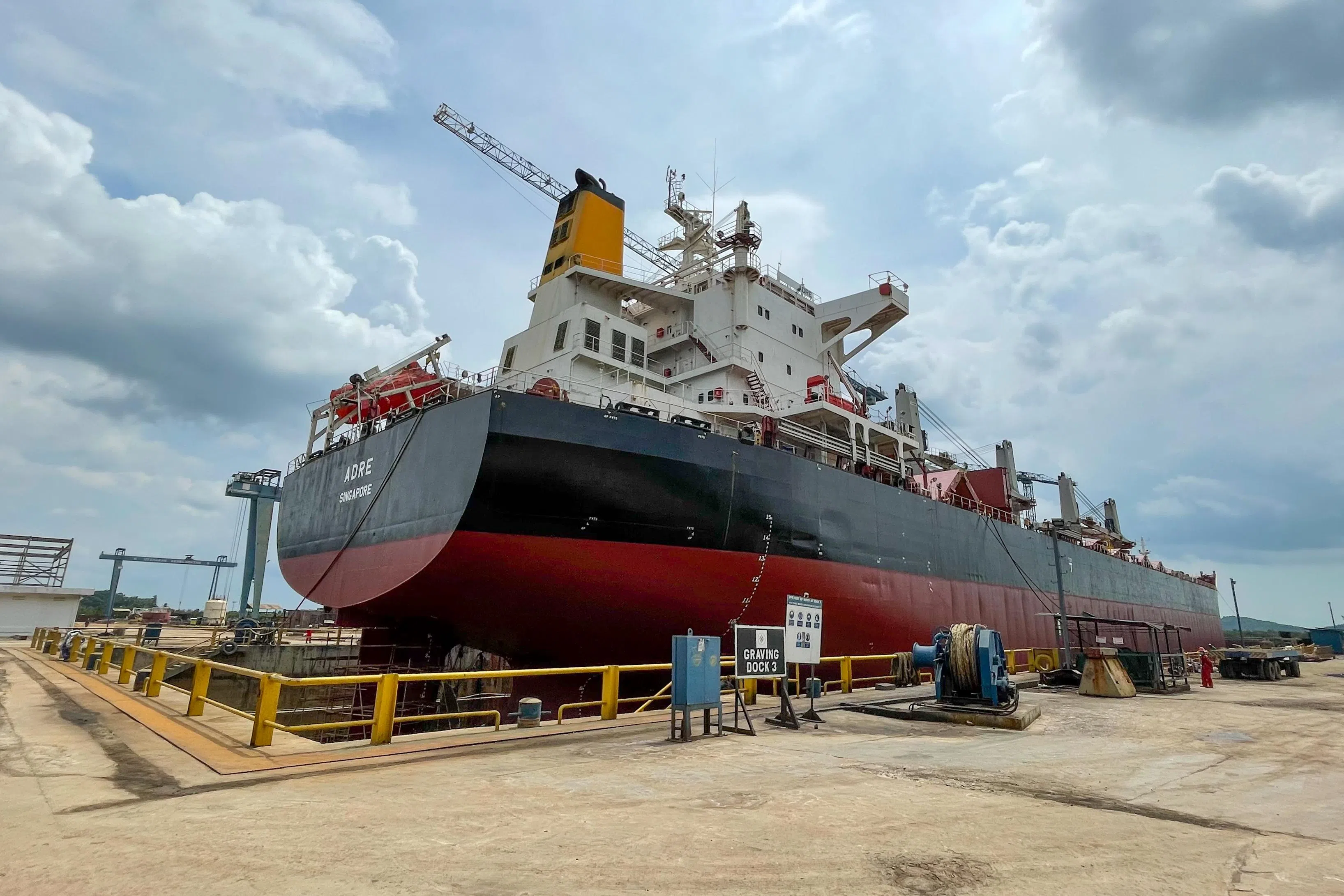 The company said top-line decline was largely driven by lower revenue from its shipyard operations and rechartering income from third-party vessels in Taiwan.