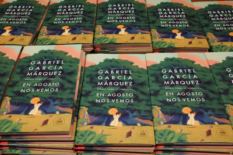 Copies of "En agosto nos vemos" (Until August), the posthumous book by Colombian author and Nobel Prize winner Gabriel Garcia Marquez, on display in  Madrid, Spain, Mar 5, 2024. 