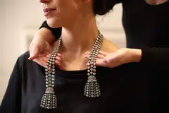 The 18th century jewel, weighing 300 carats, was made in the decade before the 1789 French Revolution and was last seen in public in 1973 before being sold into a private collection.