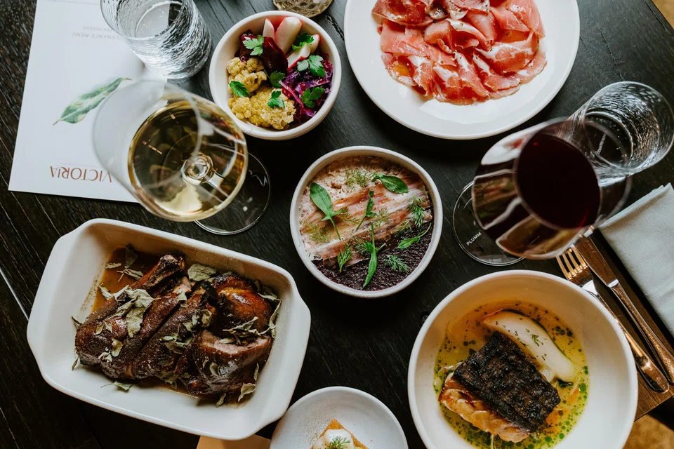 A selection of dishes at Victoria by Farmer's Daughters.