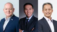 From left: Iain Rodger from GE Aerospace; Zheng Jingxin from EDB; and Yip Hin Meng from ST Engineering. They will be panellists at the roundtable.