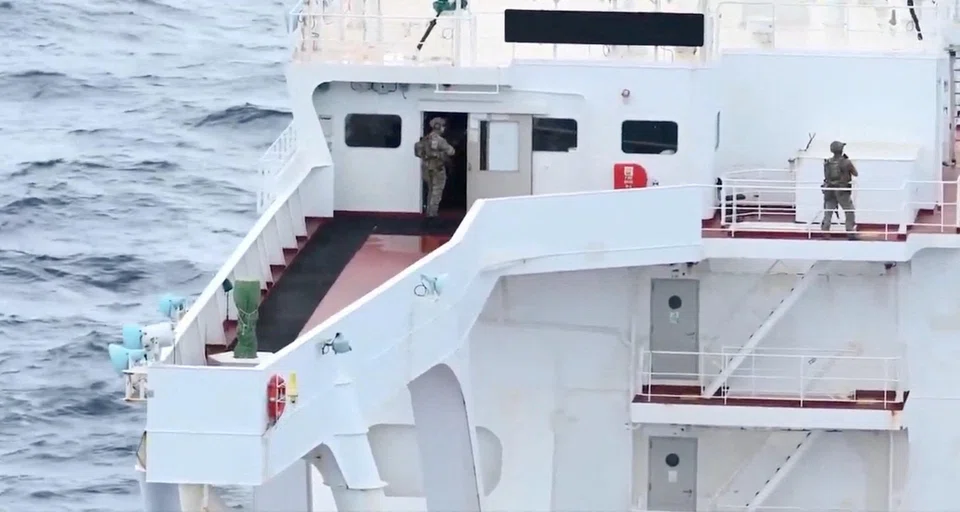 US forces board the vessel Veronica III, which tried to defy US President Donald Trump's blockade, according to the US Department of Defense.  