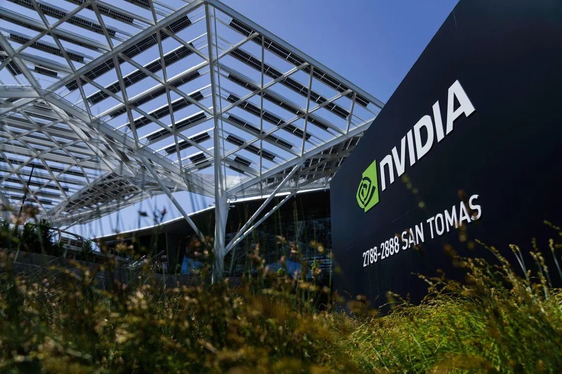 Solar panels at the Nvidia headquarters in Santa Clara, California, US. As the AI frenzy boosts demand for processors that can accelerate computing, the company has made a huge killing this year.