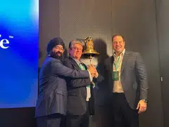 From left: GemLife chief financial officer Ashmit Thakral, director Gregg Piercy (per LinkedIn) and CEO Adrian Puljich attending the company's listing ceremony at the Australian Securities Exchange on Jul 3.