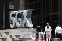 On the Singapore Exchange, advancers outnumber decliners 53 to 37.