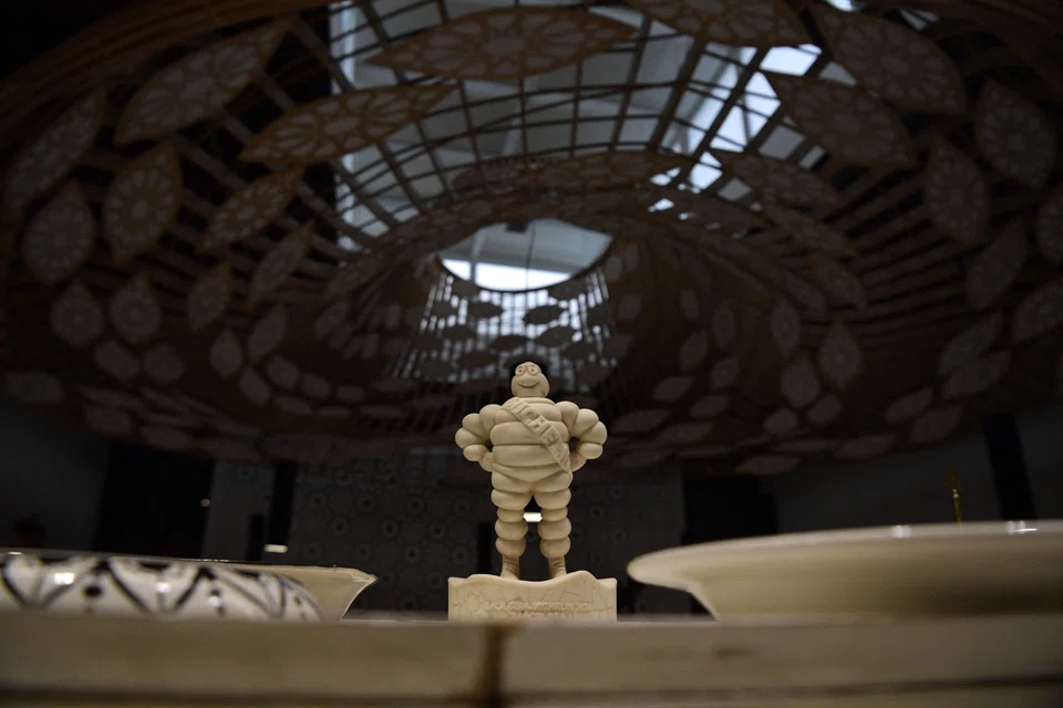 A figurine of Bibendum, commonly known as Michelin Man, at the restaurant Noor in Cordoba, which has received a third Michelin star. Rankings can have salubrious effects, if sometimes to highlight deficiencies. 