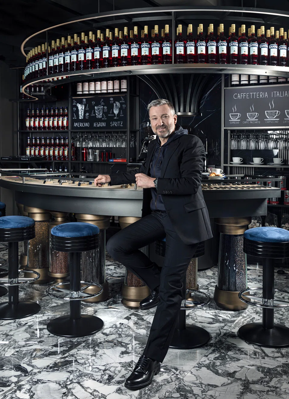 The bar counter in Panerai's boutiques is the watch brand's "bestselling spot", says CEO Jean-Marc Pontroue.