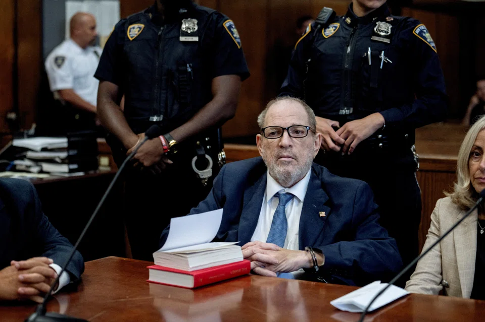 Former film producer Harvey Weinstein appears in court in New York, US, Sept 18, 2024. More than 80 women have accused  Weinstein of harassment, sexual assault or rape, including prominent actors Angelina Jolie, Gwyneth Paltrow and Ashley Judd.