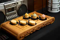 Nostalgia menu presented by UOB Painting of the Year artist Shen Jiaqi and executive chef Alvin Leong of Parkroyal Collection Pickering.