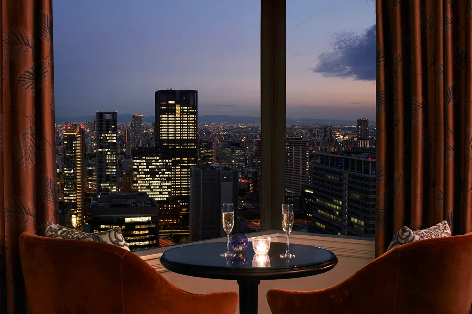 A bird's eye view from The Ritz-Carlton Osaka's Club Lounge.