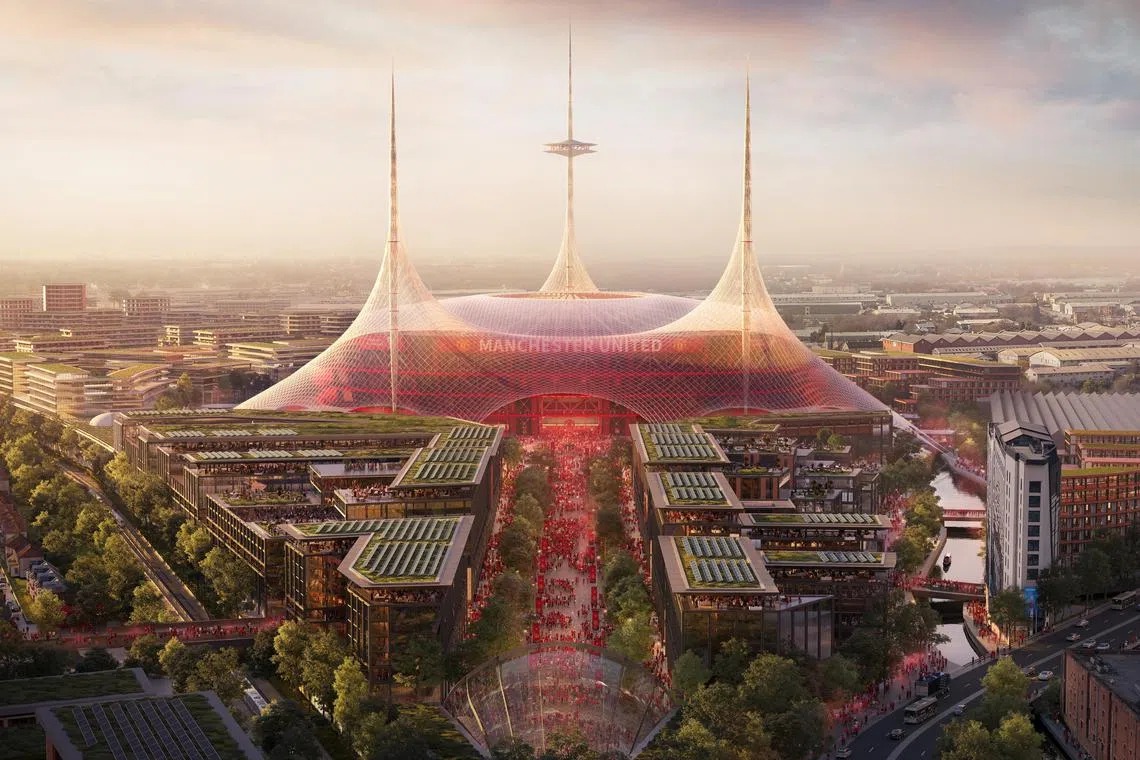 Manchester United new Stadium will have a gross seating capacity of 104,000, the second largest in Europe.