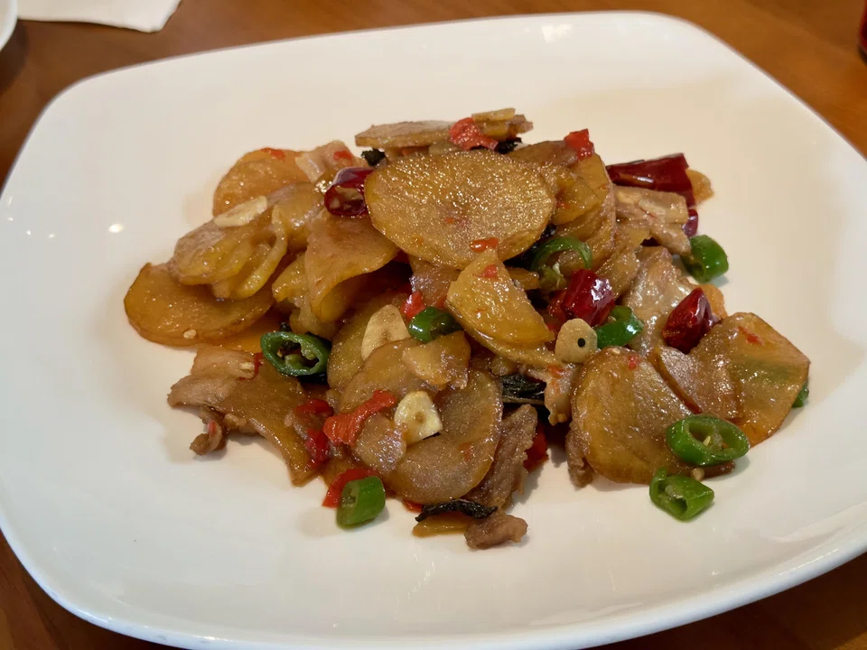 The fried potatoes are deceptively simple but delicious.