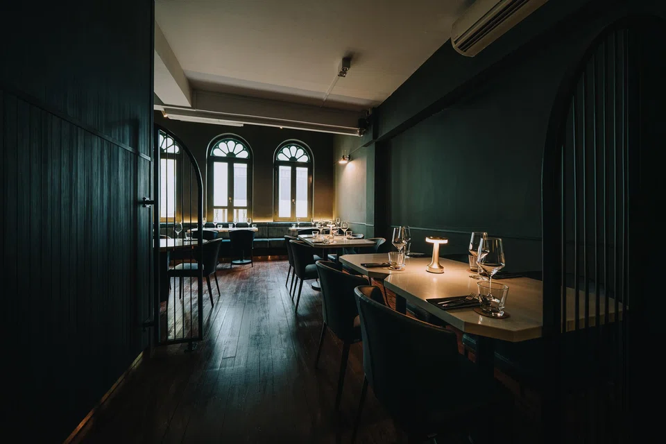 The dim, speakasy-like interiors of Meadesmoore.