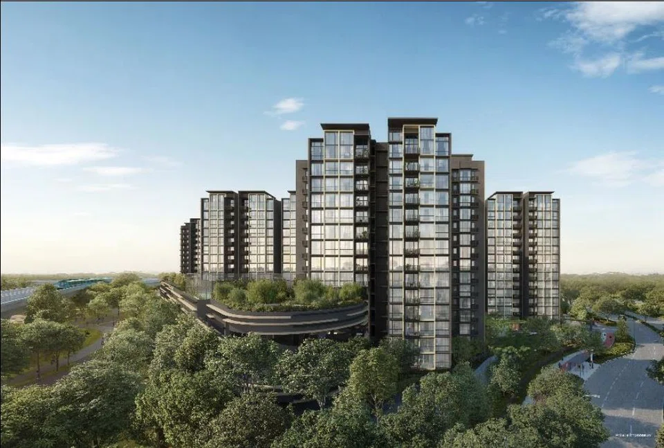Artist’s impression of the Copen Grand executive condominium in Tengah. Buyers may perceive that new ECs in Tengah – where thousands of new BTO flats are being built – are likely to enjoy good HDB upgrader demand in the future.