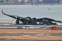 Crashes, such as that of a Japan Airlines plane at Haneda Airport in Tokyo on Jan 3, 2024, with a smaller coast guard plane, are the top cause of claims.