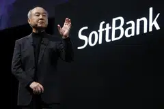 Masayoshi Son, chairman and chief executive officer of SoftBank Group Corp(top). The Japanese billionaire joins a number of technology executives angling to win favour from the incoming administration.