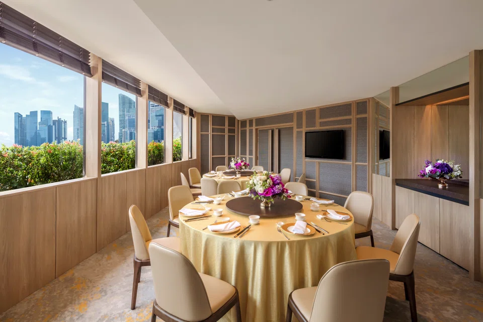 The contemporary interiors of Peach Blossoms.