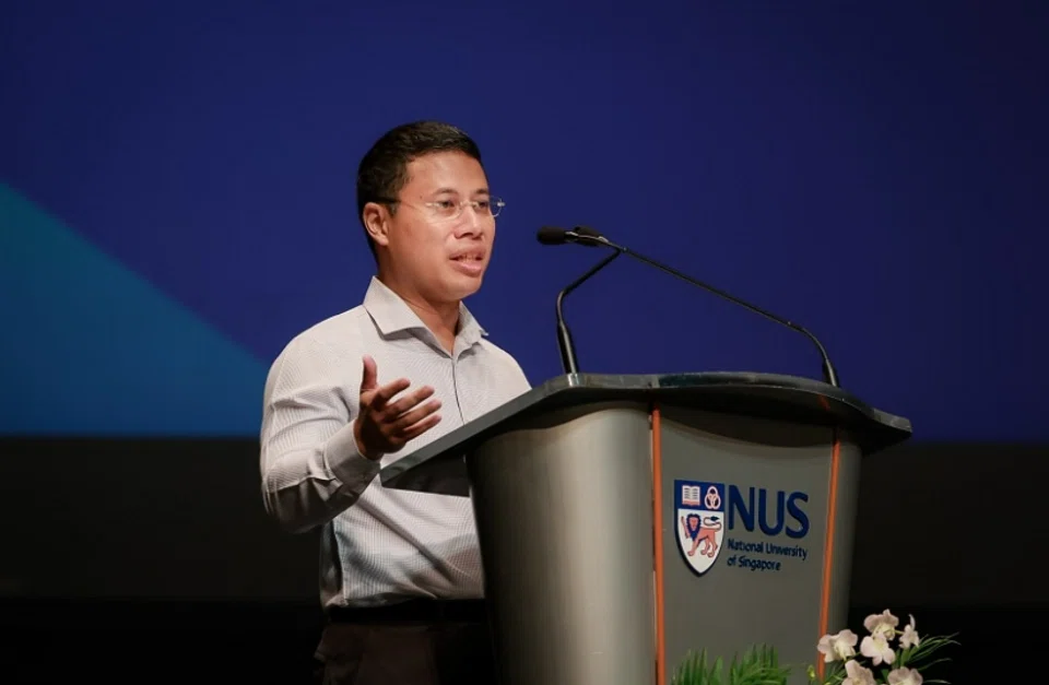 National Development Minister Desmond Lee speaking at the NUS Cities Symposium held on Sep 18. 