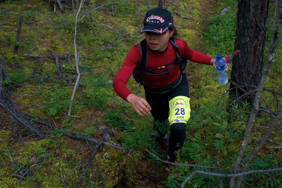 Andermatt Swiss Alps' Maureen Yeo participating in the Mongolia Sunrise to Sunset, an event consisting of 10 to 15 days of horse-riding treks before a full marathon around the craggy mountain past west of the stunning Lake Hovsgol. 