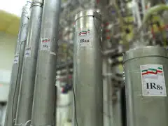 (FILES) This file handout picture released by Iran's Atomic Energy Organization in November 2019 shows the atomic enrichment facilities at the Natanz nuclear research centre, some 300 kilometres south of capital Tehran. Iran's stockpile of enriched uranium is estimated to have grown to more than 18 times the limit laid down in the 2015 deal with world powers. 