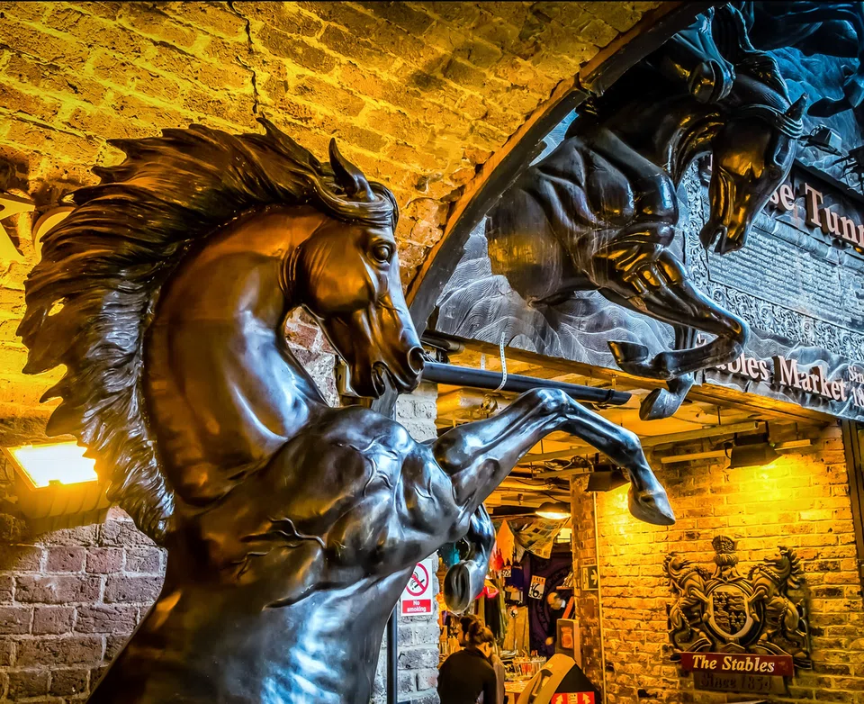 Camden Market, in London, hosts over 1,000 stalls, shops, bars and cafes.