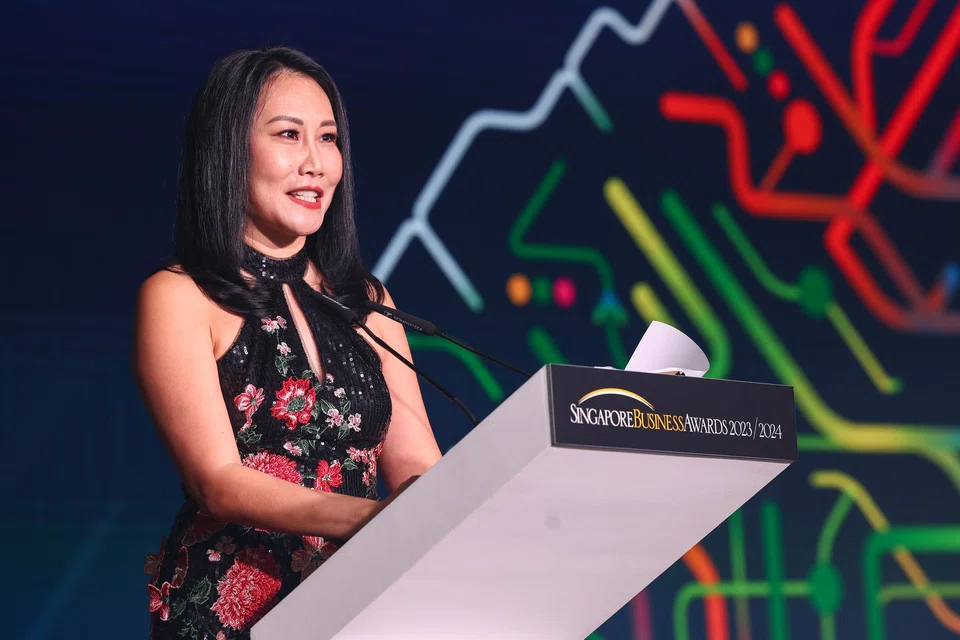 The evening’s emcee, Loretta Yuen, head of group legal and compliance, OCBC.