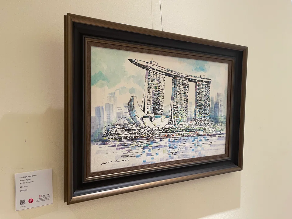 The artworks portray icons, symbols and landmarks that represent Singapore’s past and present, such as Marina Bay Sands.